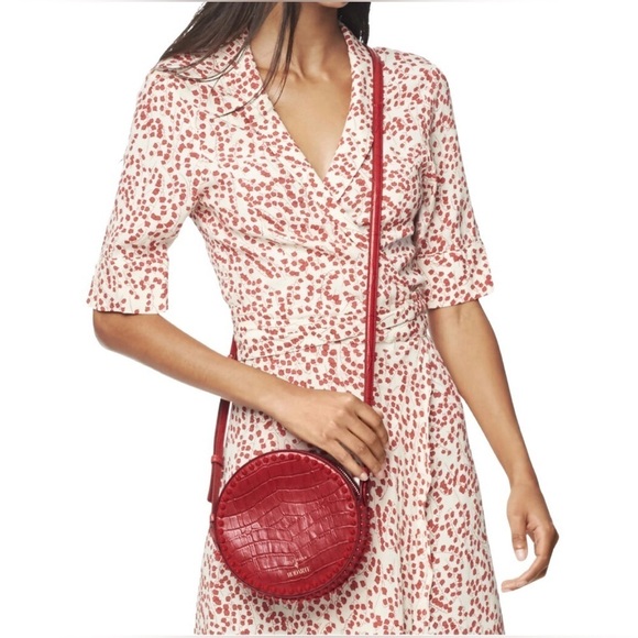 Rodarte Cole Haan Limited Edition SOLD OUT circular RED leather cross body bag💄 - Picture 3 of 10